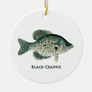 Black Crappie Ceramic Ornament