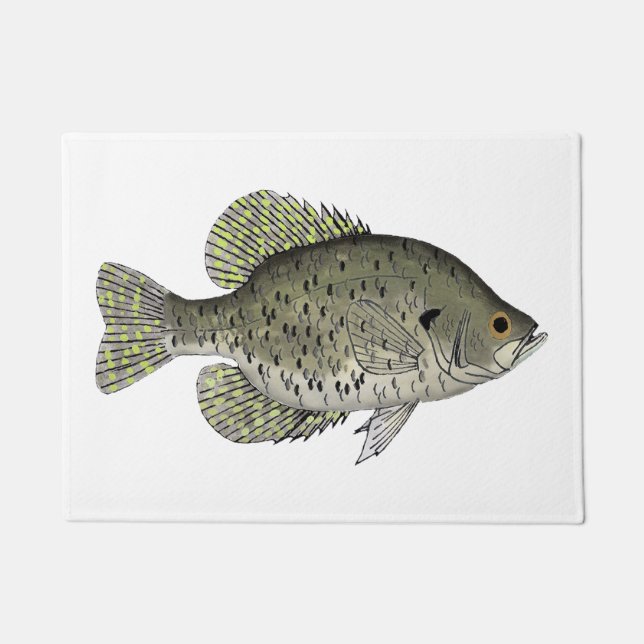 Black Crappie Doormat (Front)