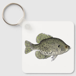 Black Crappie Poster Keychain