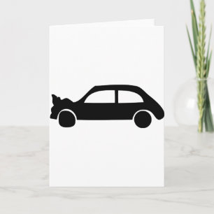 black crash car icon card