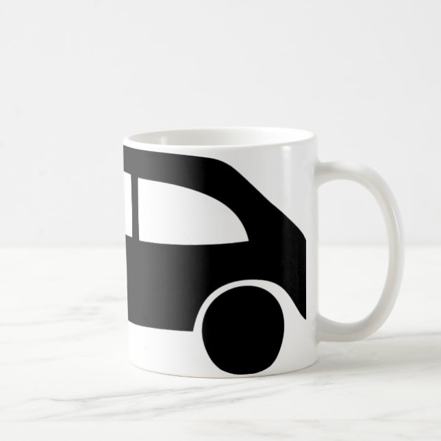 black crash car icon coffee mug (Right)