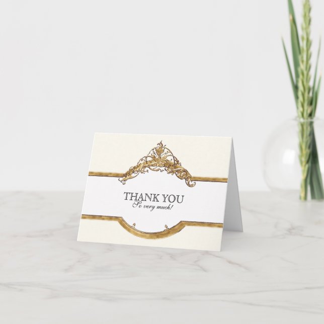 Black Cravate Elegance 2, Golden Merci Cartes Note (Devant)