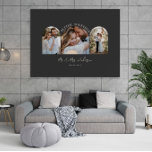Black cream arch multi photo wedding gift decor<br><div class="desc">Better together couple arch multi photo wedding announcement and gift home decor poster print. Modern girly elegant natural cream and black colorway.</div>