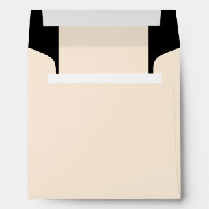 Black & Cream Chic Wedding Square Invite Envelopes