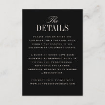 Black Cream Classic Elegance Wedding Details