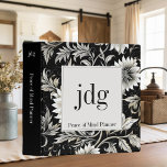 Black & Cream Floral Monogram End of Life Planner Binder<br><div class="desc">No one likes to think about death, but planning in advance can make it much easier for those loved ones left behind. Creating an "In Case of Death" binder can ease the burden. There are many documents and information that you can include in a death binder notebook to help your...</div>