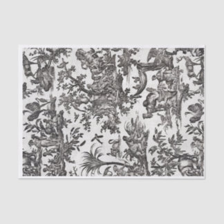 Black & Cream French Toille Design Tissue Paper