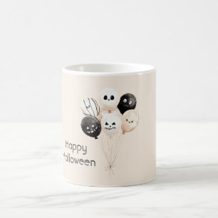 Black Cream Halloween Balloons Coffee Mug