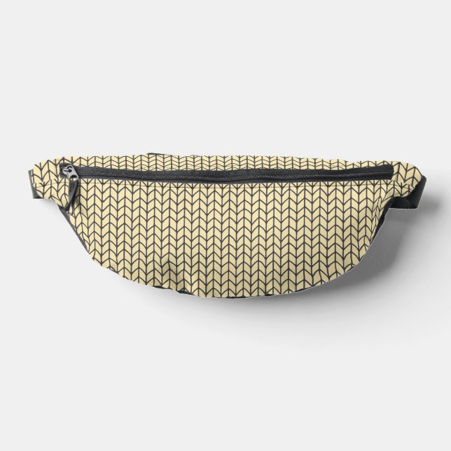 BLACK CREAM KNIT Fanny Pack (Lay Down)