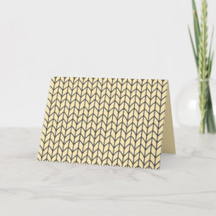 BLACK CREAM KNIT Greeting Card / Horizontal