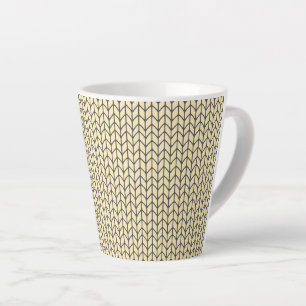 BLACK CREAM KNIT Latte Mug