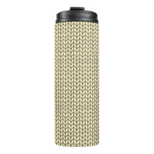 BLACK CREAM KNIT Thermal Tumbler