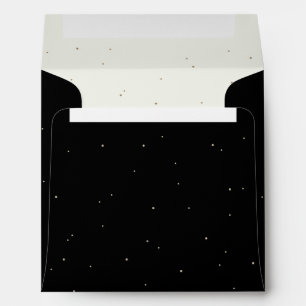 Black/Cream Snowberry+Eucalyptus Wreath Square Envelope