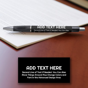 Black Create Your Own - Make It Yours Custom Text Pen