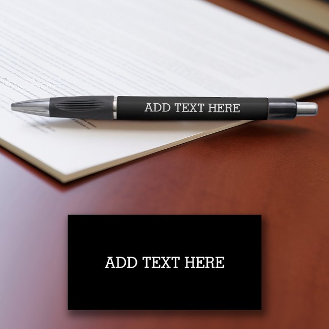 Black Create Your Own - Make It Yours Custom Text Pen (Personalized pen)