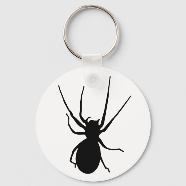 Black Creepy Spider Key Chain (Front)
