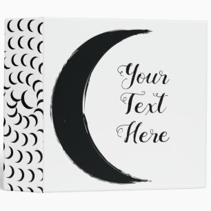 Black Crescent Dark Moon Astrology Binder