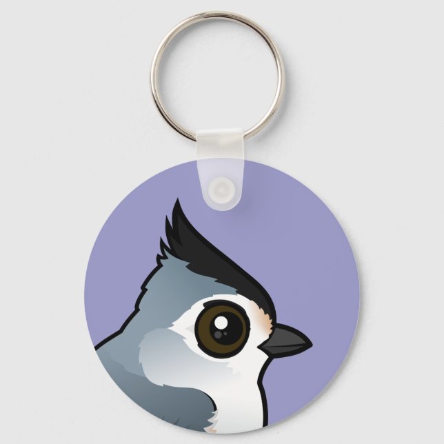 Black-crested Titmouse Keychain (Front)