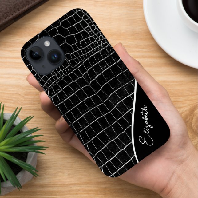 Black Crocodile Personalized Case-Mate iPhone Case (Creator Uploaded)