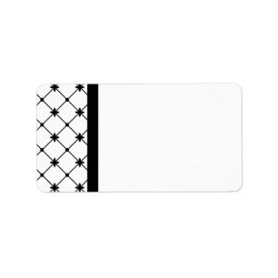 Black Cross Pattern Blank Labels