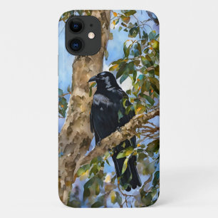 Black Crow Bird Art Nature Phone Case