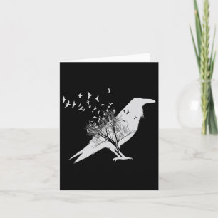 Black Crow Bird  Card