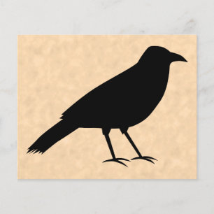 Black Crow Bird on a Parchment Pattern. Flyer