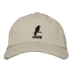 Black Crow Embroidered Hat