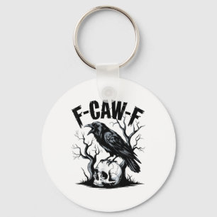 Black Crow, F-caw-f Funny Black Bird Keychain