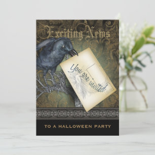 Black Crow Gothic Party Invitation