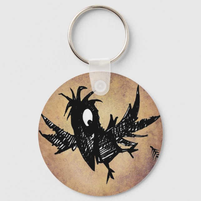 Black Crow Keychain (Front)