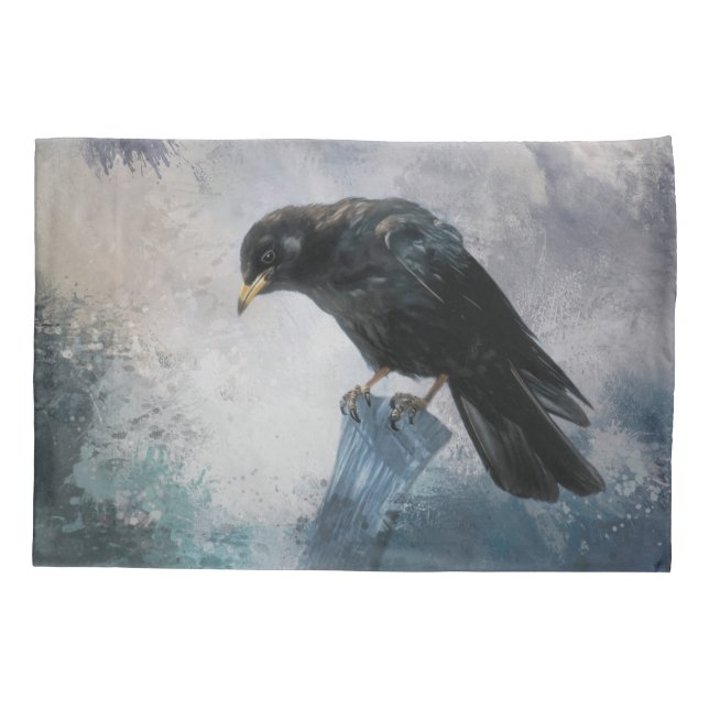 Black Crow Pillowcase (Back)