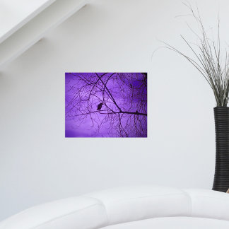 Black Crow Purple Sky Poster