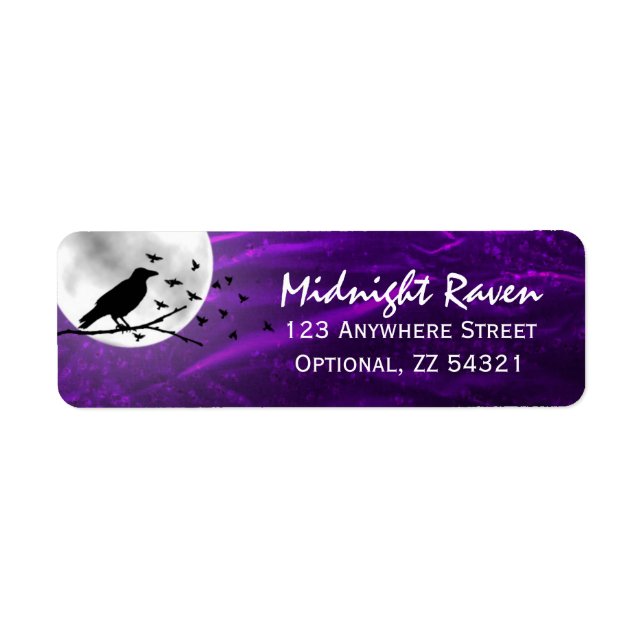 Black Crow Raven Silhouette on Moon Edgy Gothic (Front)