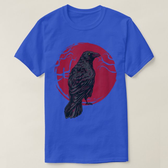 Black Crow Witchcraft Occult Gothic Creepy Hallowe T-Shirt (Design Front)
