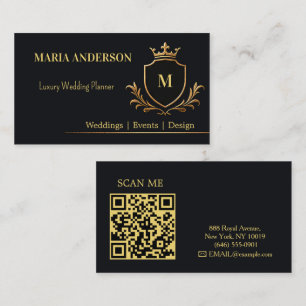 Black Crown Gold Premium Luxury Identity Design Business Card