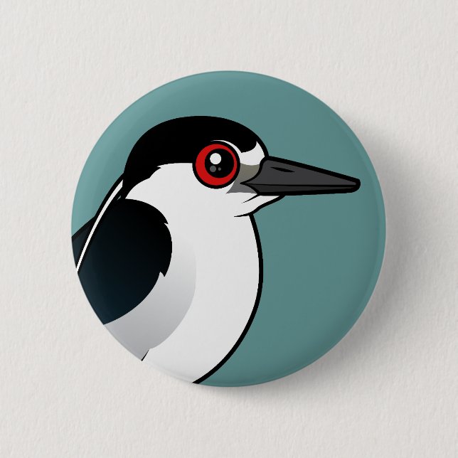 Black-crowned Night Heron 2 Inch Round Button (Front)