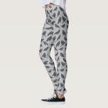 Black Crows Birds Grey Patterned Leggings<br><div class="desc">These patterned leggings are perfect for bird lovers. They feature realistic style illustrations of crows in dark charcoal grey set against a speckled light grey background.</div>