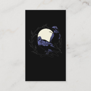 Black Crows Moon Raven Dark Birds Business Card