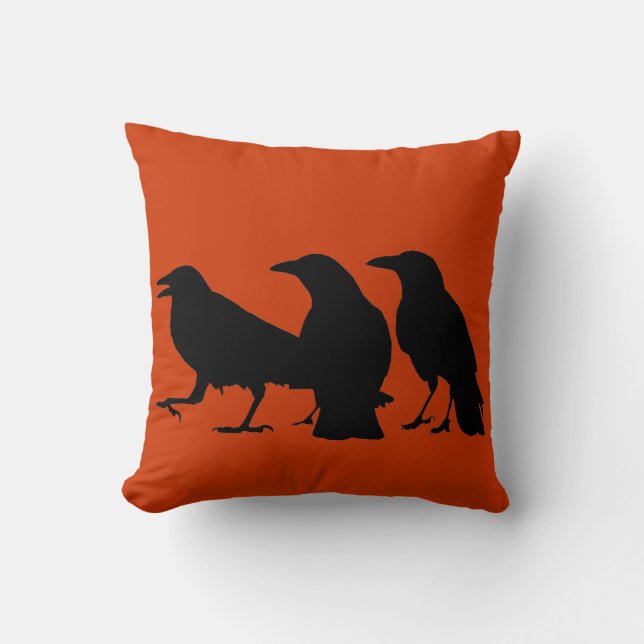 Black Crows Pillow (Front)
