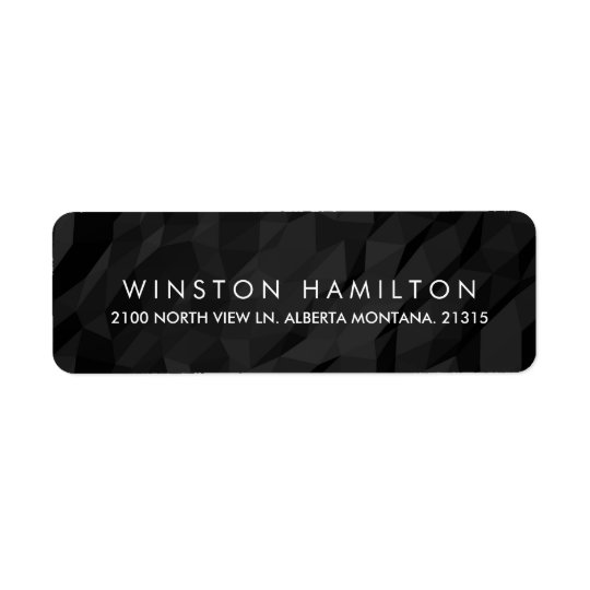 Black Crumpled Paper Personalized Return Address Return Address Label