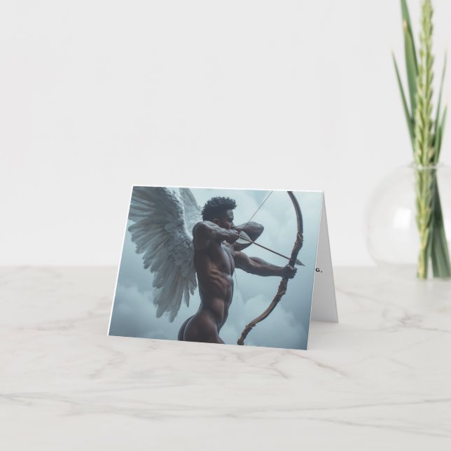 Black Cupid - Carte Heureuse Sainte-Valentin (Devant)