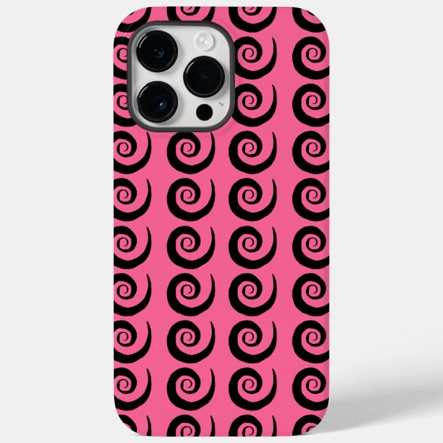 Black Curl Case-Mate iPhone Case (Back)
