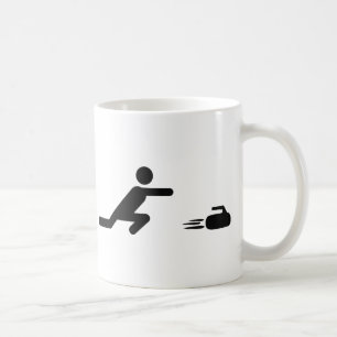 black curling icon coffee mug