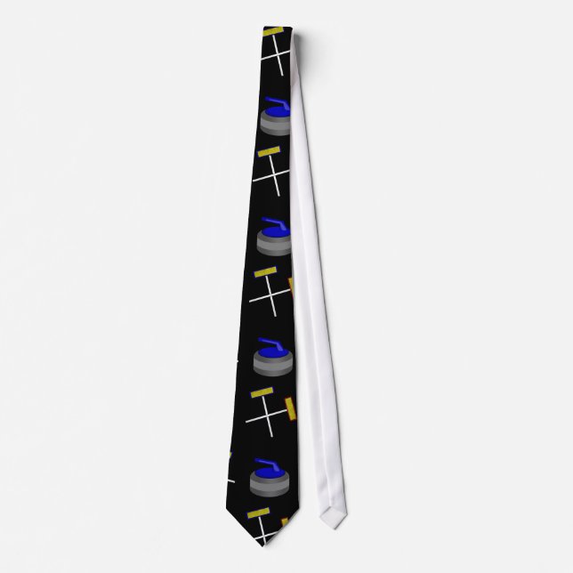 Black curling pattern tie (Front)