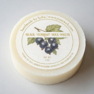 Black Currant Wax Melts Round Sticker