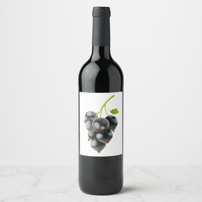 Black currants wine label (Front)