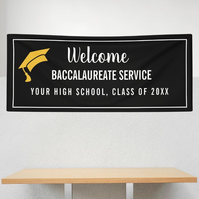 Black Custom Baccalaureate Graduation Banner (Creator Uploaded)