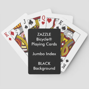 BLACK Custom Bicycle® Jumbo Index Playing Cards
