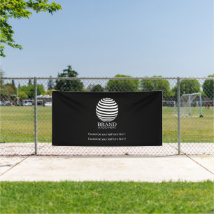 Black Custom Business Logo Company Promotional  Banner